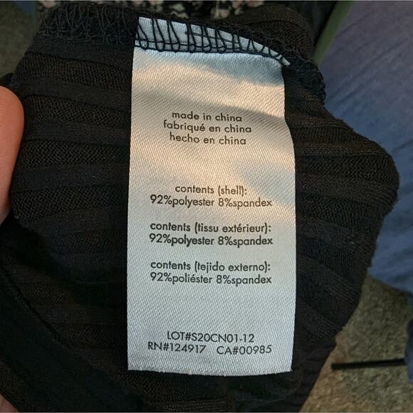 WeWoreWhat Black Ribbed Knit Tapered Jumpsuit Size S - Picture 6 of 7